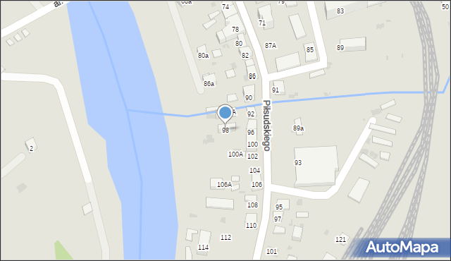 Muszyna, Piłsudskiego Józefa, marsz., 98, mapa Muszyna