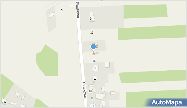 Mysłaków, Piaskowa, 18, mapa Mysłaków