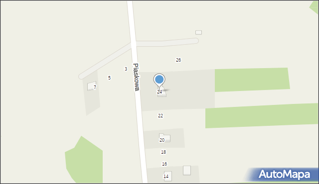 Mysłaków, Piaskowa, 24, mapa Mysłaków
