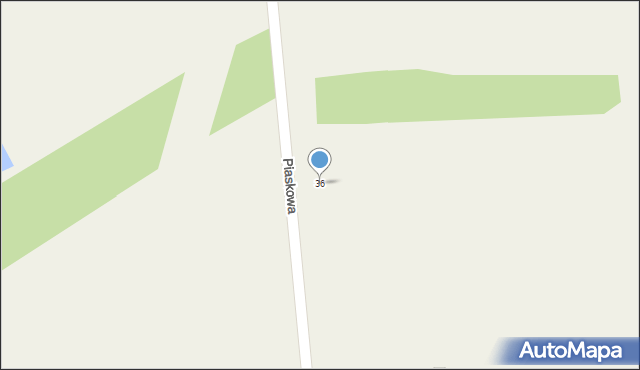 Mysłaków, Piaskowa, 36, mapa Mysłaków