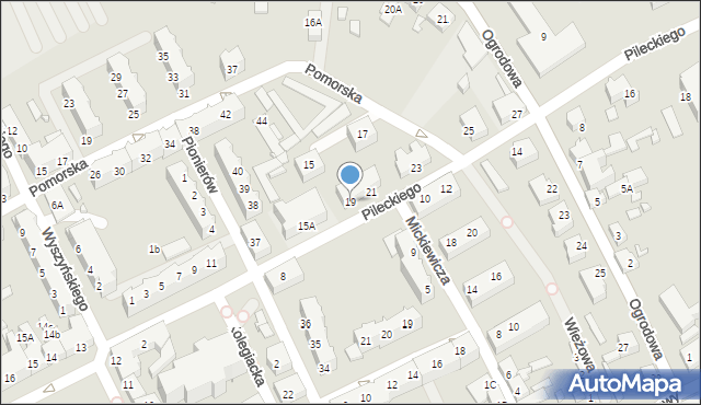 Myślibórz, Pileckiego Witolda, rtm., 19, mapa Myślibórz