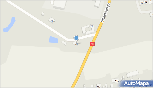 Myślibórz, Piłsudskiego Józefa, marsz., 24, mapa Myślibórz