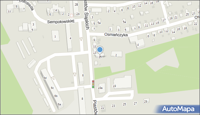 Mysłowice, Piastów Śląskich, 15, mapa Mysłowice