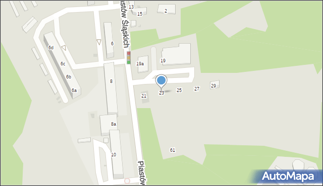 Mysłowice, Piastów Śląskich, 23, mapa Mysłowice