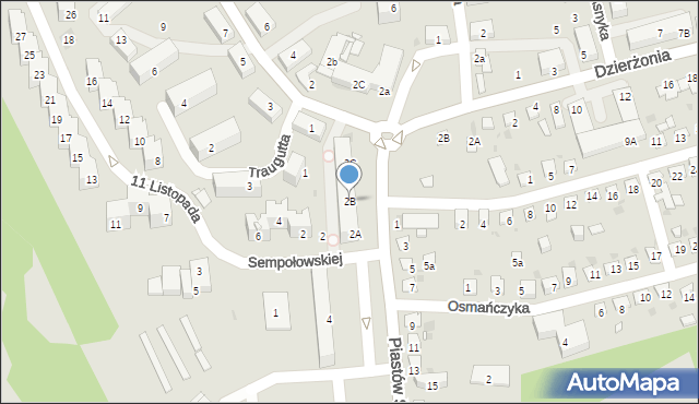 Mysłowice, Piastów Śląskich, 2B, mapa Mysłowice