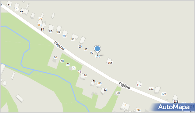 Myszków, Piękna, 101, mapa Myszków
