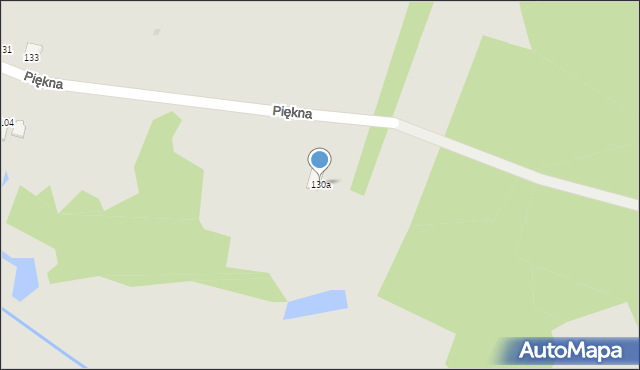 Myszków, Piękna, 130a, mapa Myszków