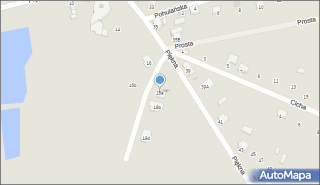 Myszków, Piękna, 18a, mapa Myszków