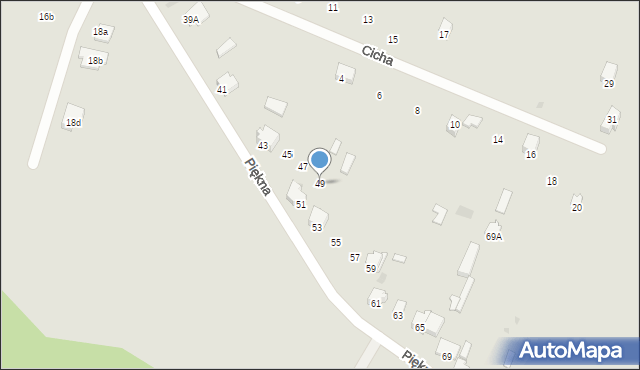Myszków, Piękna, 49, mapa Myszków