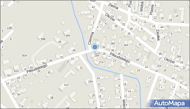 Myszków, Piłsudskiego Józefa, marsz., 31A, mapa Myszków