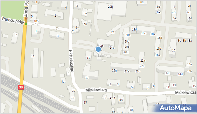 Namysłów, Piłsudskiego Józefa, marsz., 11a, mapa Namysłów