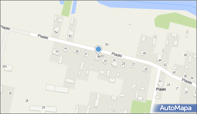 Narew, Piaski, 35, mapa Narew