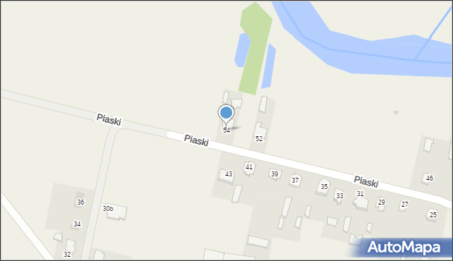 Narew, Piaski, 54, mapa Narew