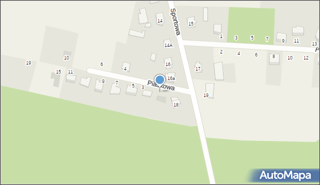 Narzym, Piaskowa, 1, mapa Narzym