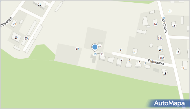 Narzym, Piaskowa, 15, mapa Narzym