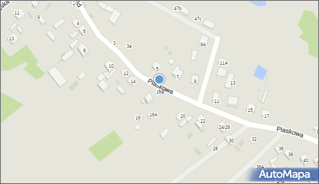 Nasielsk, Piaskowa, 16B, mapa Nasielsk