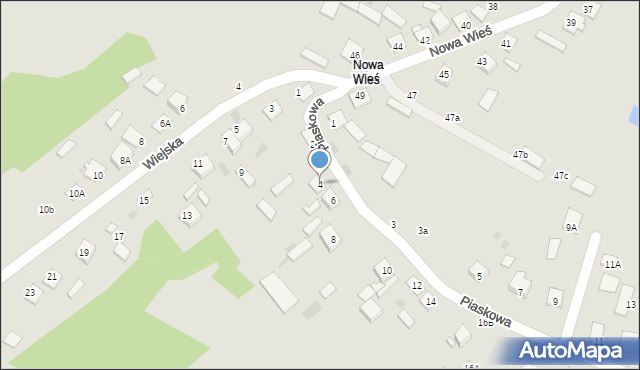 Nasielsk, Piaskowa, 4, mapa Nasielsk