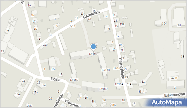 Nasielsk, Piłsudskiego Józefa, marsz., 12/16C, mapa Nasielsk
