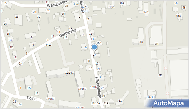 Nasielsk, Piłsudskiego Józefa, marsz., 17, mapa Nasielsk