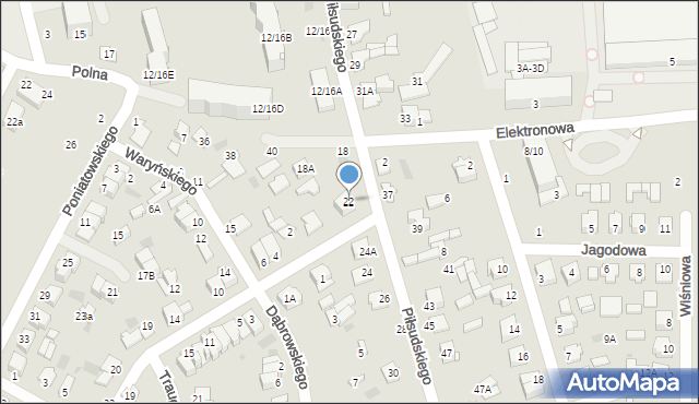Nasielsk, Piłsudskiego Józefa, marsz., 22, mapa Nasielsk