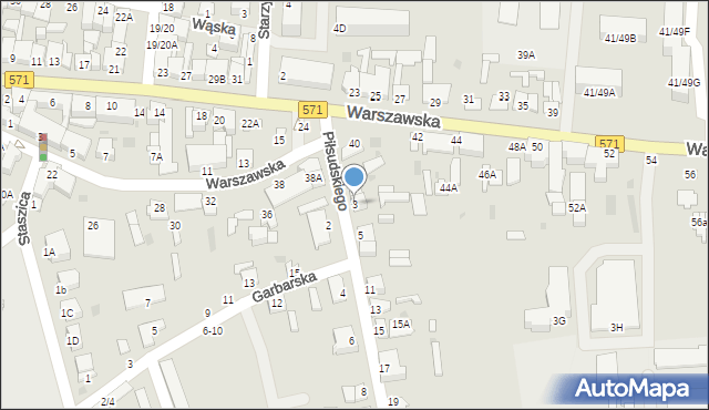 Nasielsk, Piłsudskiego Józefa, marsz., 3, mapa Nasielsk