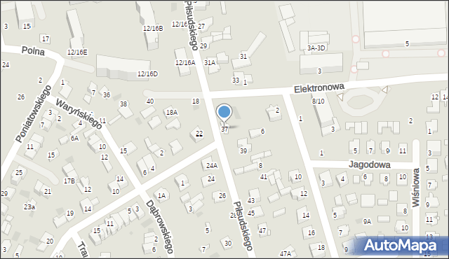 Nasielsk, Piłsudskiego Józefa, marsz., 37, mapa Nasielsk