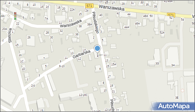 Nasielsk, Piłsudskiego Józefa, marsz., 4, mapa Nasielsk