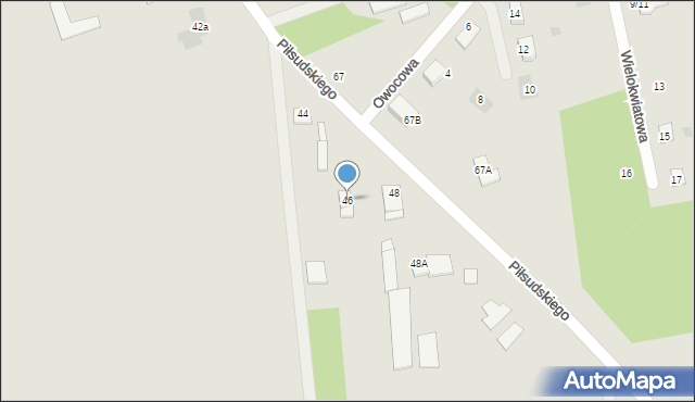 Nasielsk, Piłsudskiego Józefa, marsz., 46, mapa Nasielsk