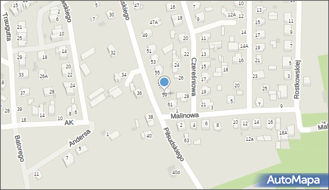 Nasielsk, Piłsudskiego Józefa, marsz., 59, mapa Nasielsk