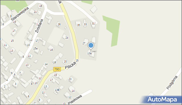 Niegowonice, Pilicka, 23a, mapa Niegowonice