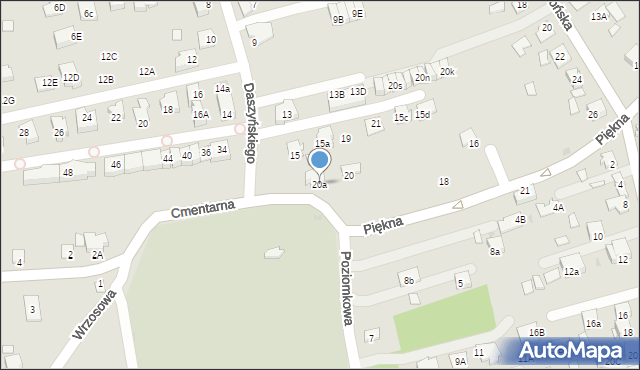 Niepołomice, Piękna, 20a, mapa Niepołomice