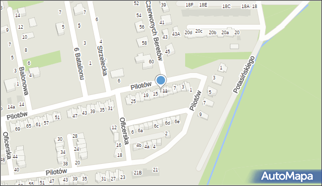 Niepołomice, Pilotów, 13, mapa Niepołomice