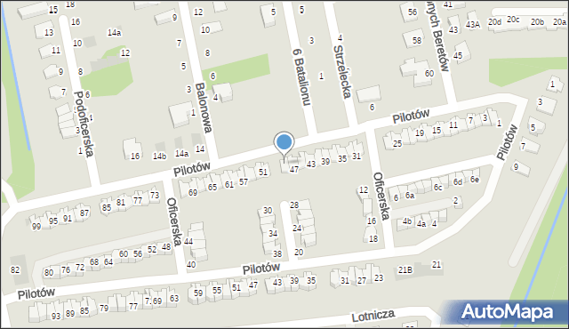 Niepołomice, Pilotów, 49, mapa Niepołomice