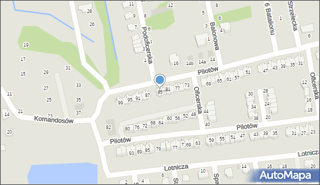 Niepołomice, Pilotów, 85, mapa Niepołomice