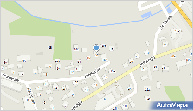 Niepołomice, Pionierów, 16, mapa Niepołomice