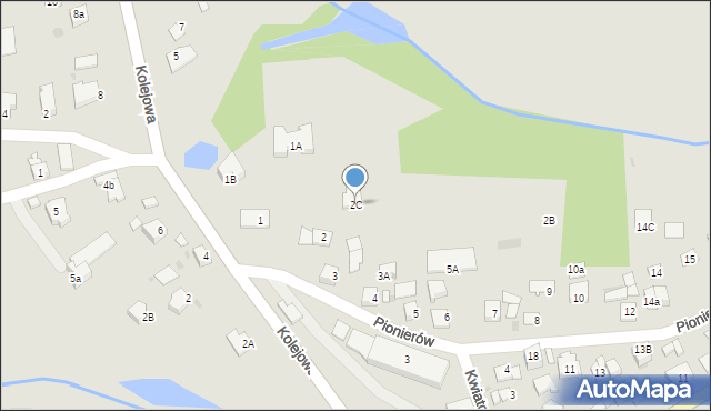 Niepołomice, Pionierów, 2C, mapa Niepołomice