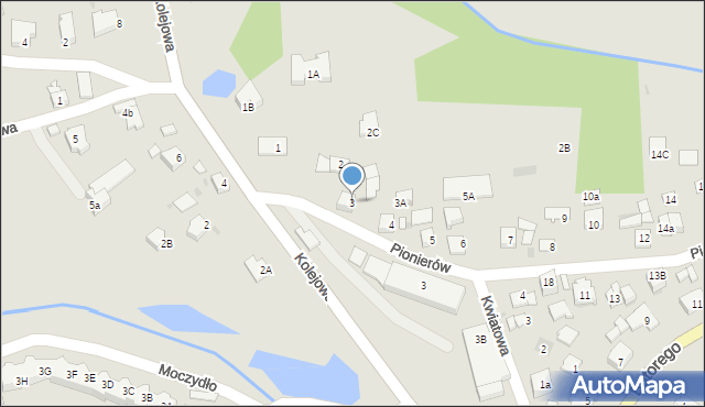 Niepołomice, Pionierów, 3, mapa Niepołomice