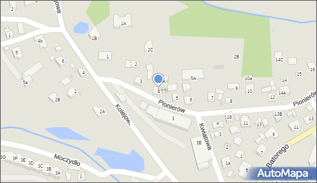 Niepołomice, Pionierów, 4, mapa Niepołomice