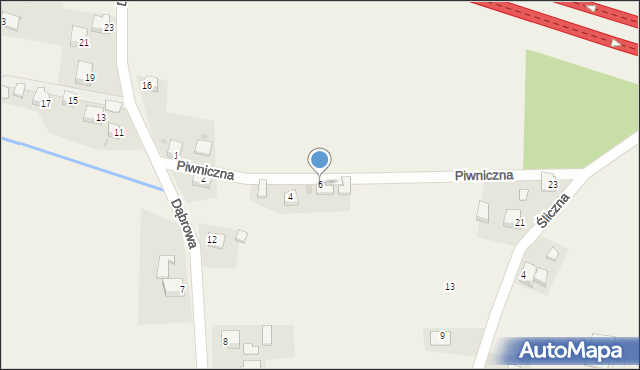 Nieporaz, Piwniczna, 6, mapa Nieporaz