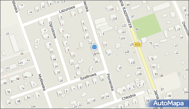 Nieporęt, Pionierska, 16, mapa Nieporęt