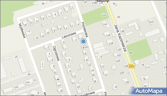 Nieporęt, Pionierska, 6, mapa Nieporęt