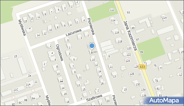 Nieporęt, Pionierska, 8, mapa Nieporęt