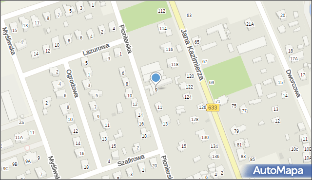 Nieporęt, Pionierska, 9, mapa Nieporęt