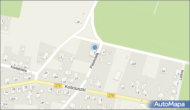 Nietków, Piaskowa, 1, mapa Nietków