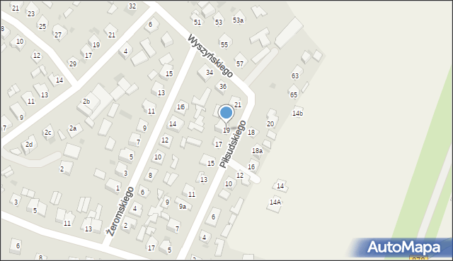 Nisko, Piłsudskiego Józefa, marsz., 19, mapa Nisko