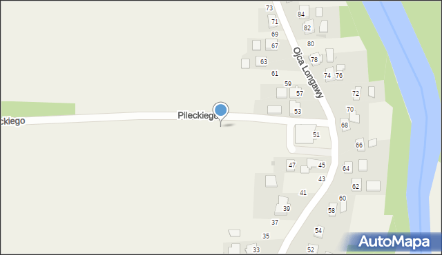 Niżna Łąka, Pileckiego Witolda, rtm., 1, mapa Niżna Łąka