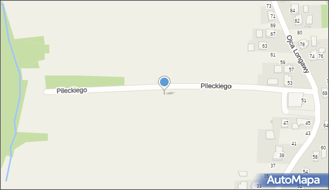 Niżna Łąka, Pileckiego Witolda, rtm., 19, mapa Niżna Łąka