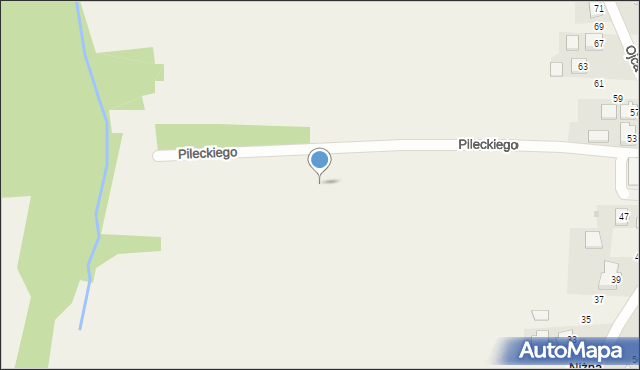 Niżna Łąka, Pileckiego Witolda, rtm., 79, mapa Niżna Łąka