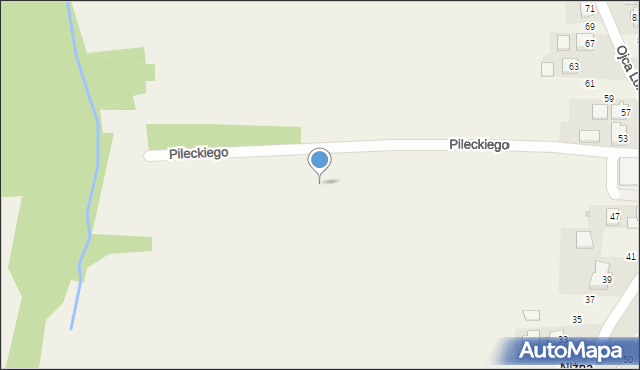 Niżna Łąka, Pileckiego Witolda, rtm., 81, mapa Niżna Łąka