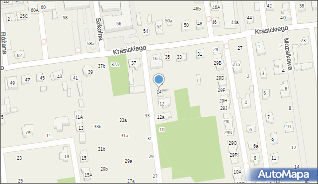 Nowa Iwiczna, Piękna, 14, mapa Nowa Iwiczna